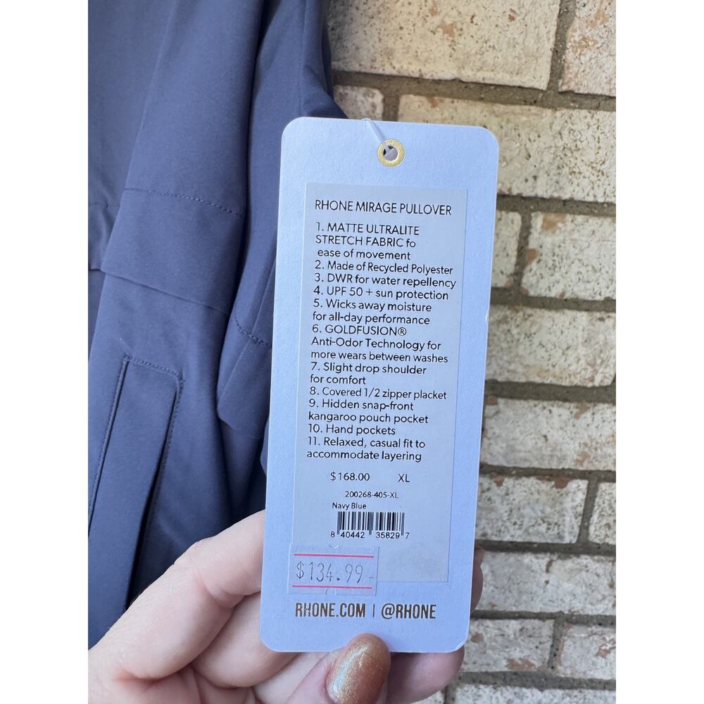 Rhone Jacket Blue Size XL NWT - Picture 5 of 7